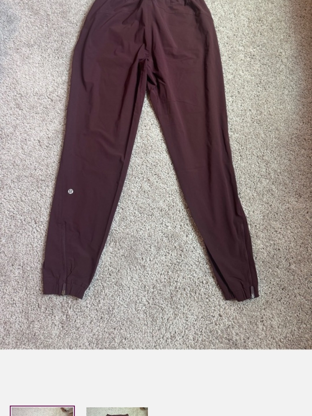 lululemon athletica Maroon Track Joggers